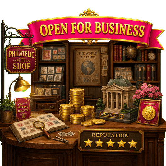 Philatelic shop illustration